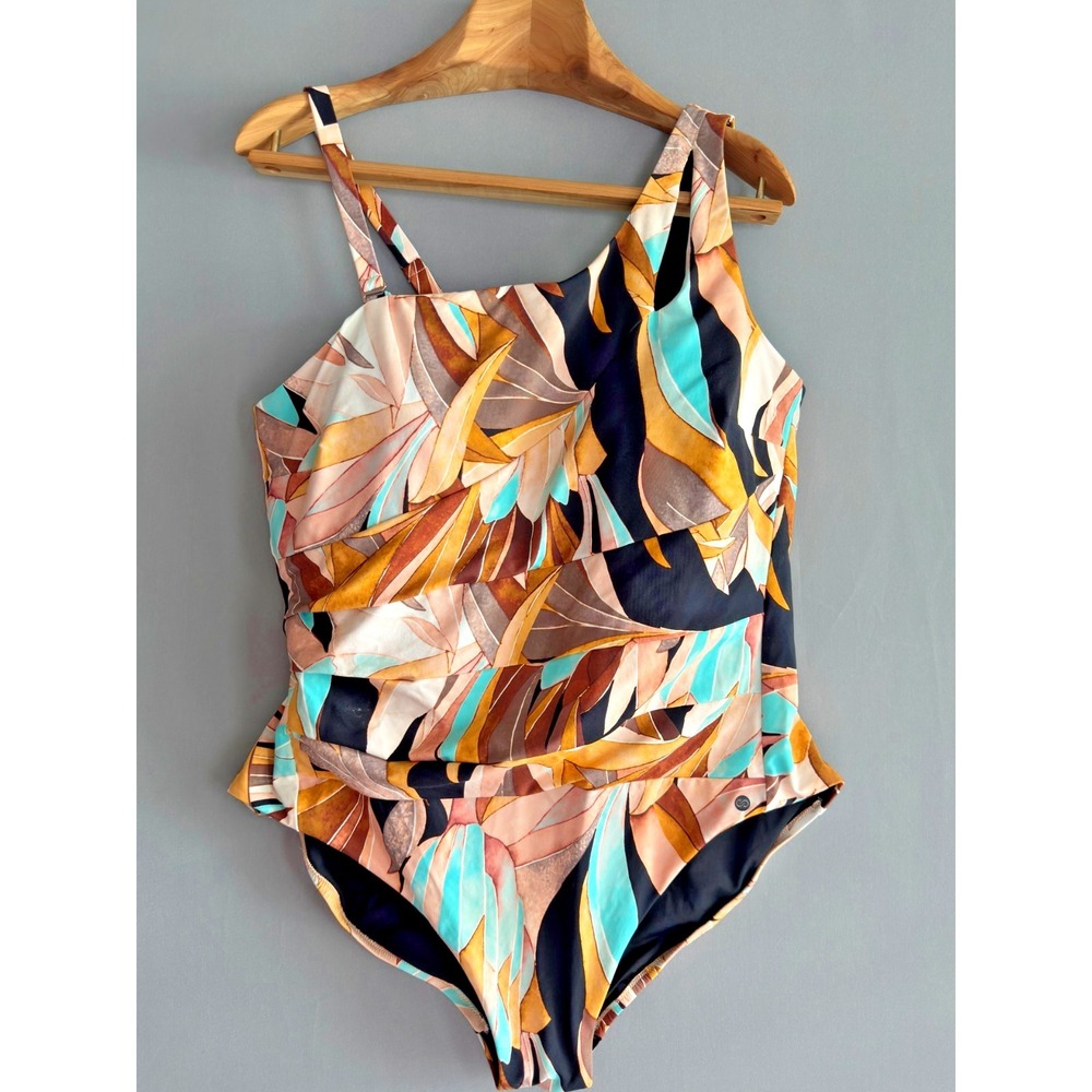 Calia by Carrie Underwood Womens 24 3X Power Sculpt One Piece Swimsuit Underwire
